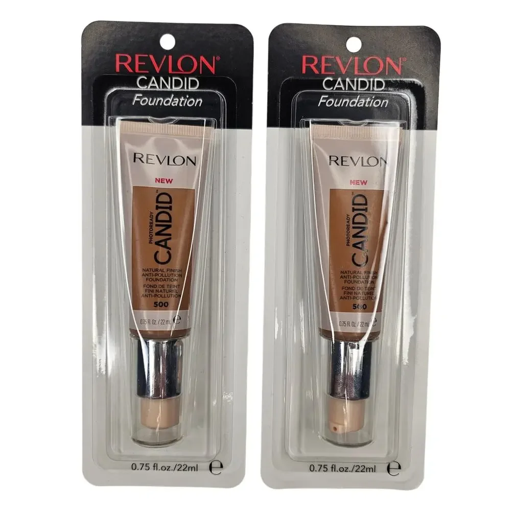 REVLON Candid Photoready Foundation #500 Makeup Bundle of 2